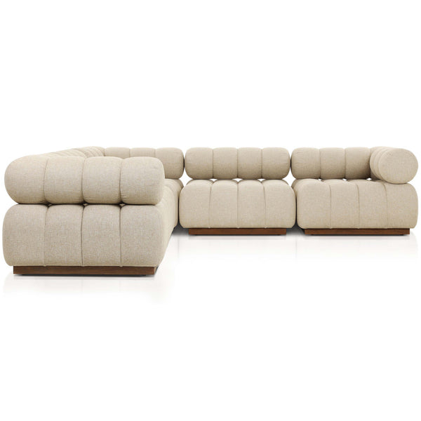 Home Fashion Roma 5 Piece Outdoor Sectional Hayes Cream By Four Hands