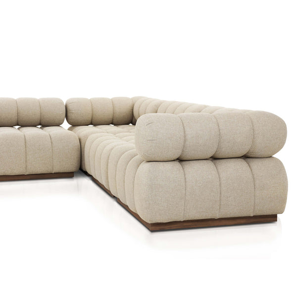 Home Fashion Roma 5 Piece Outdoor Sectional Hayes Cream By Four Hands