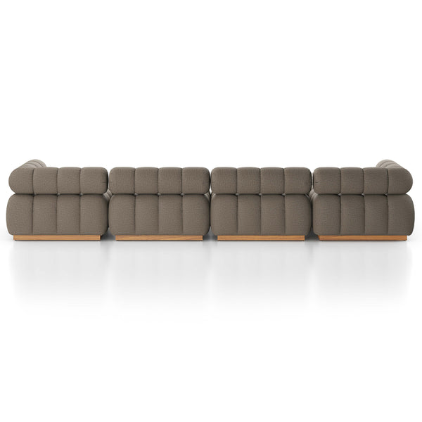 Home Fashion Roma Outdoor 4-Piece Sectional Alessi Fawn By Four Hands