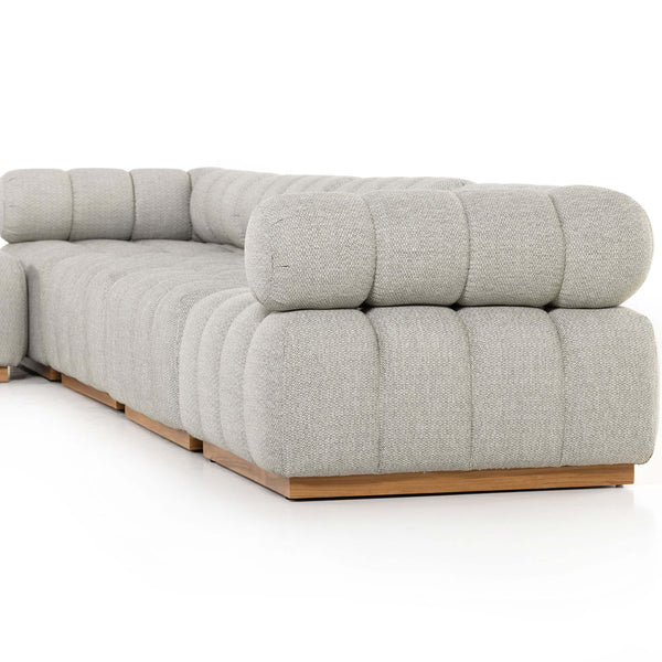 Home Fashion Roma Outdoor 4 Piece Sectional W/Ottoman By Four Hands