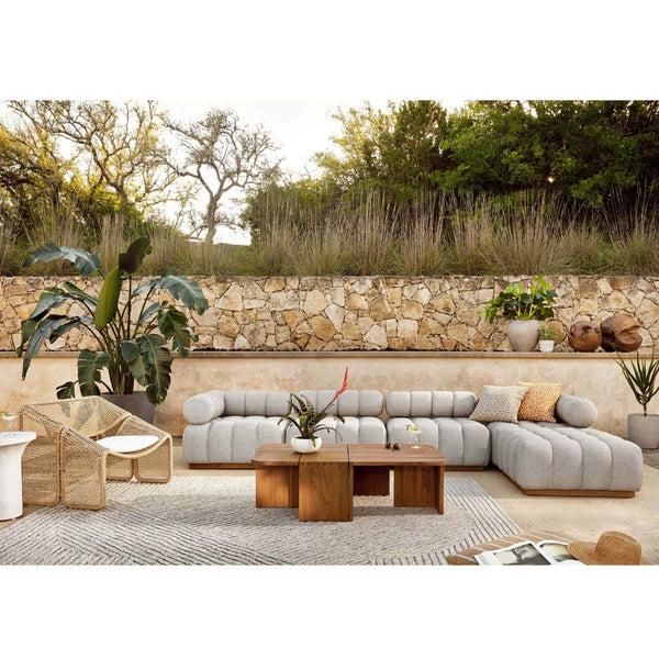Home Fashion Roma Outdoor 4 Piece Sectional W/Ottoman By Four Hands