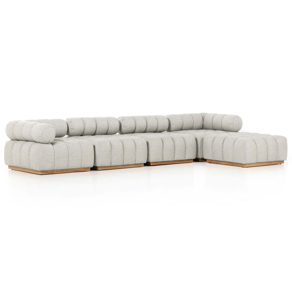 home fashion Roma Outdoor 4 Piece Sectional w/Ottoman by Four Hands