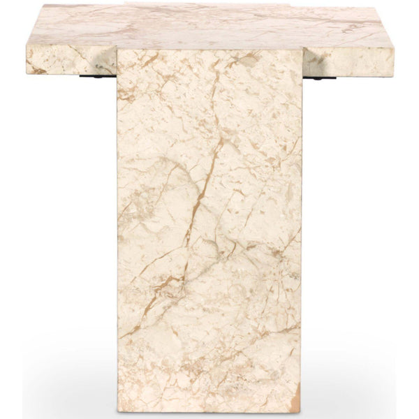 Home Fashion Romano End Table Desert Taupe Marble By Four Hands
