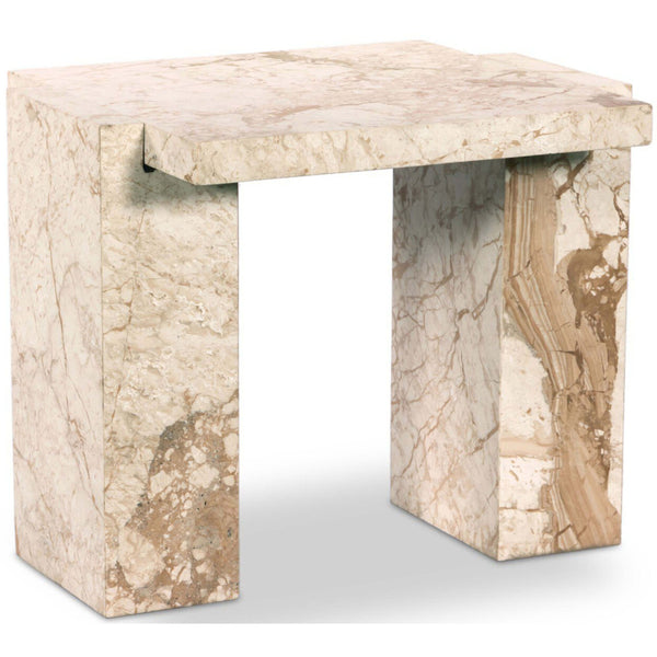 home fashion Romano End Table Desert Taupe Marble by Four Hands
