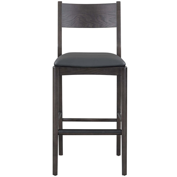 Home Fashion Rooney Leather Bar & Counter Stool Jet Black