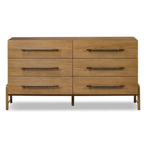 Home Fashion Rosedale 6 Drawer Dresser Amber Oak By Four Hands
