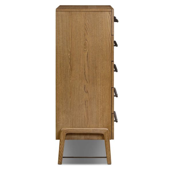 Home Fashion Rosedale 6 Drawer Tall Dresser Amber Oak By Four Hands