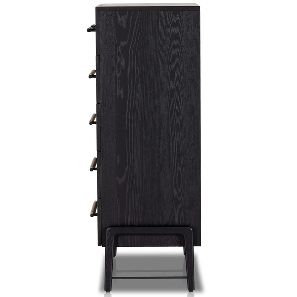 Home Fashion Rosedale 6 Drawer Tall Dresser Ebony Oak By Four Hands