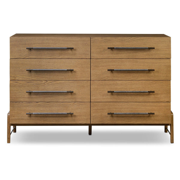 Home Fashion Rosedale 8 Drawer Dresser Amber Oak By Four Hands