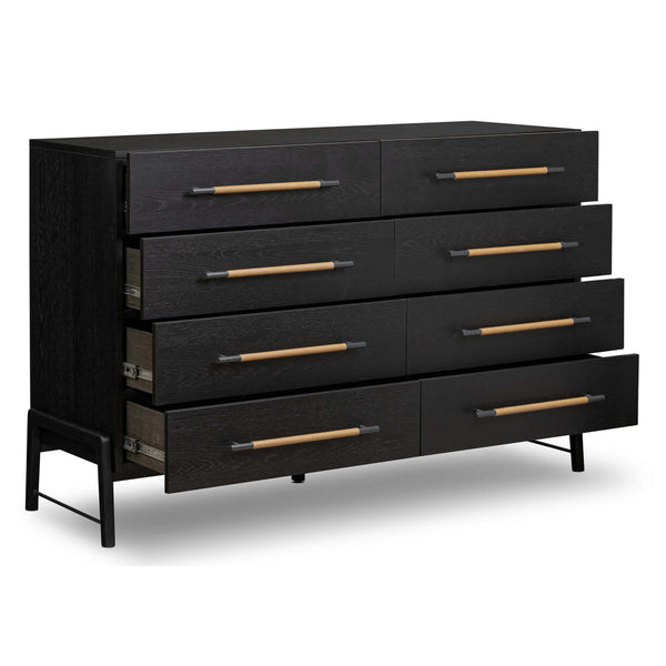 Home Fashion Rosedale 8 Drawer Dresser Ebony Oak By Four Hands