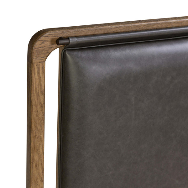 Home Fashion Rosedale Leather Bed Chaps Ebony By Four Hands