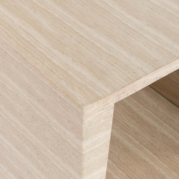 Home Fashion Rosen Outdoor Rectangular Table Travertine