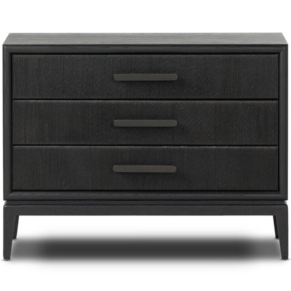 Home Fashion Rosenell 3 Drawer Nightstand Black By Four Hands