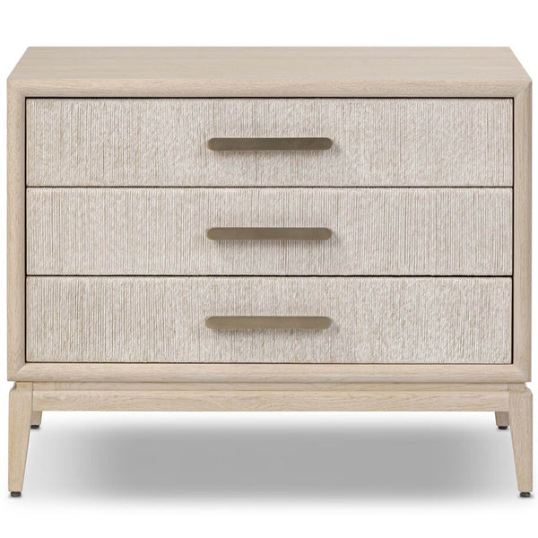 Home Fashion Rosenell 3 Drawer Nightstand Natural By Four Hands