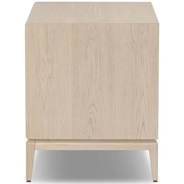 Home Fashion Rosenell 3 Drawer Nightstand Natural By Four Hands