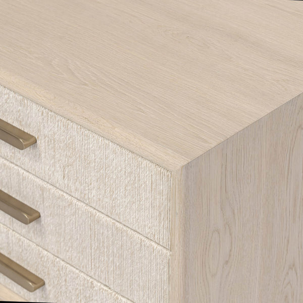 Home Fashion Rosenell 3 Drawer Nightstand Natural By Four Hands