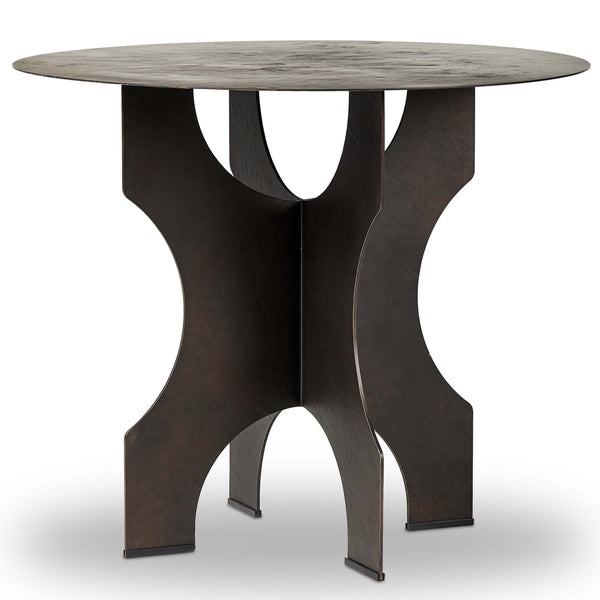 home fashion Round Side Table in Solid Iron Bronze by Four Hands