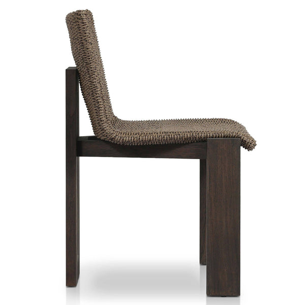 Home Fashion Roxy Outdoor Dining Chair Dark Faux Hyacinth Set Of 2 By Four Hands