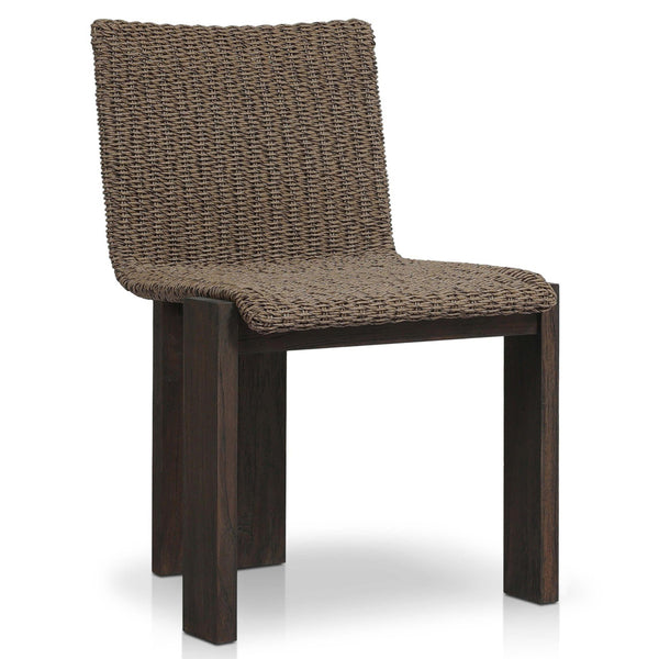 home fashion Roxy Outdoor Dining Chair Dark Faux Hyacinth Set of 2 by Four Hands