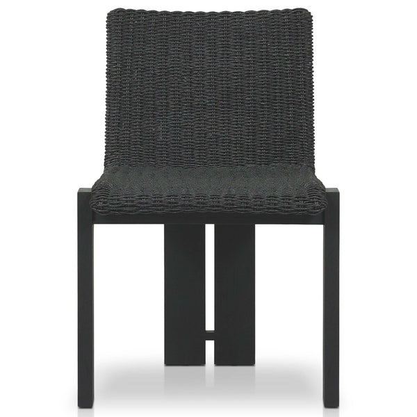 Home Fashion Roxy Outdoor Dining Chair Faux Black Hyacinth Set Of 2 By Four Hands