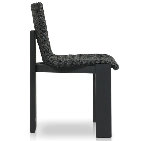 Home Fashion Roxy Outdoor Dining Chair Faux Black Hyacinth Set Of 2 By Four Hands