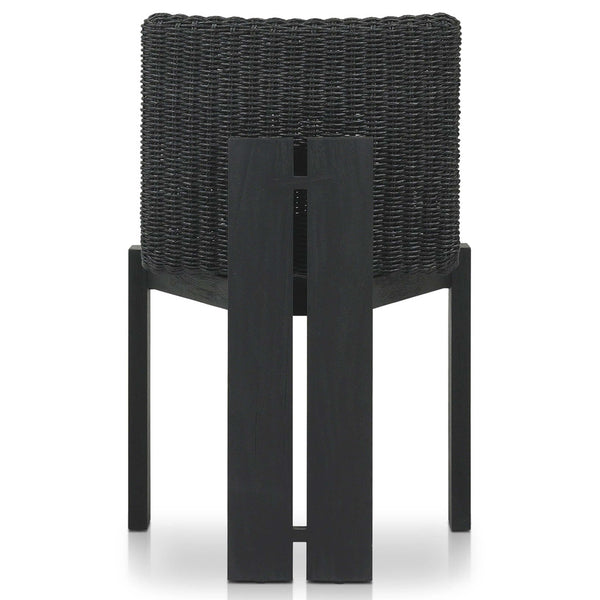 Home Fashion Roxy Outdoor Dining Chair Faux Black Hyacinth Set Of 2 By Four Hands