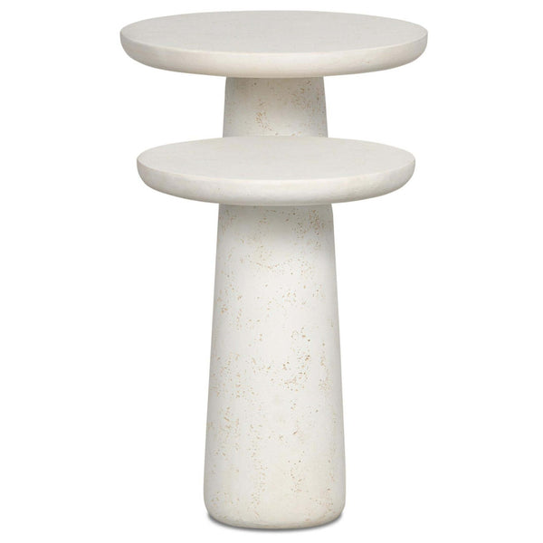 Home Fashion Rye Outdoor Nesting End Tables Aged White By Four Hands