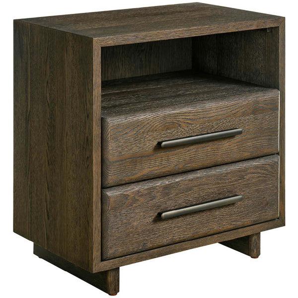 home fashion Sable 2 Drawer Open Storage Nightstand Sable