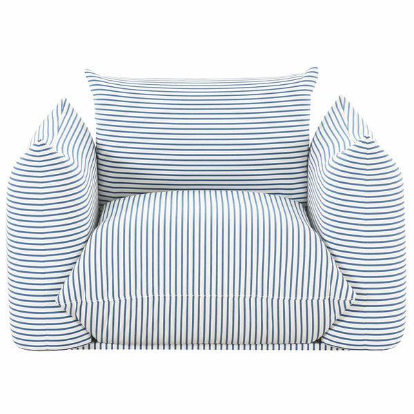 Home Fashion Saint Tropez Outdoor Chair Blue Striped