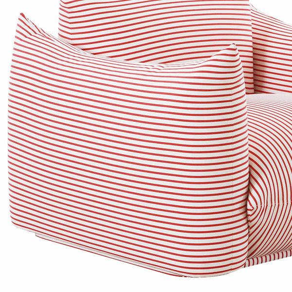 Home Fashion Saint Tropez Outdoor Chair Red Striped