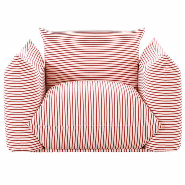 Home Fashion Saint Tropez Outdoor Chair Red Striped