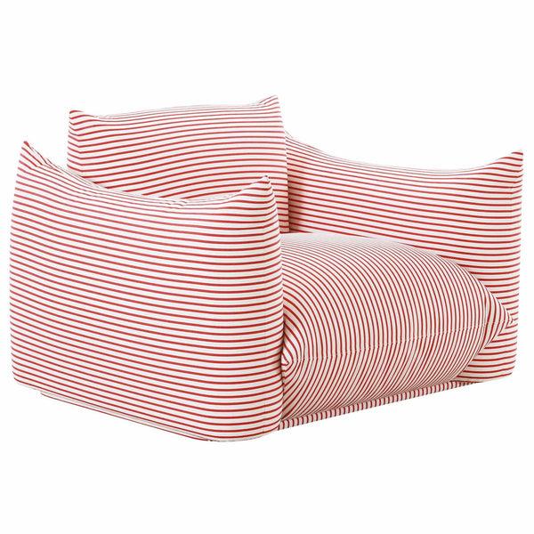 home fashion Saint Tropez Outdoor Chair Red Striped