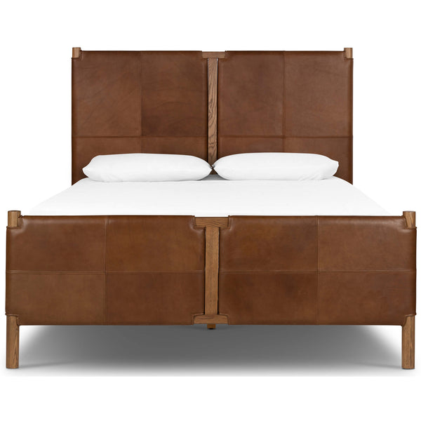 Home Fashion Salado Leather Bed Heirloom Sienna By Four Hands