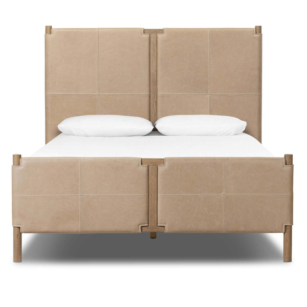 Home Fashion Salado Leather Bed Palermo Nude By Four Hands