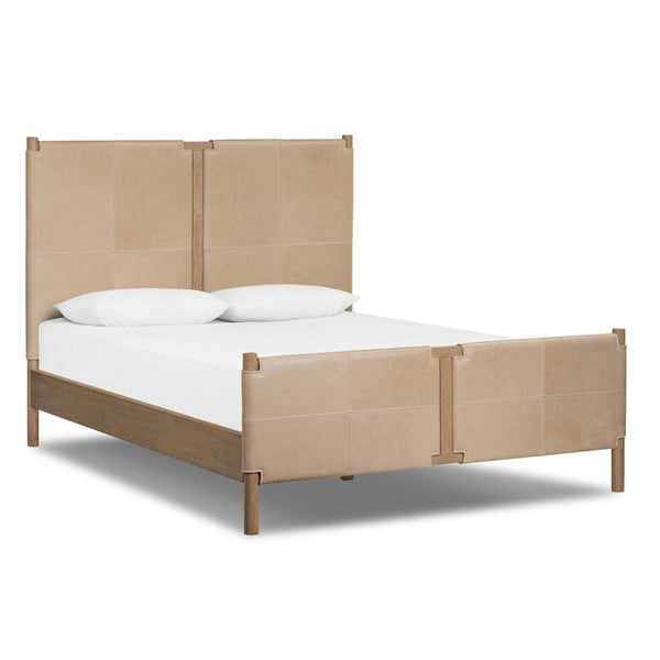 home fashion Salado Leather Bed Palermo Nude by Four Hands