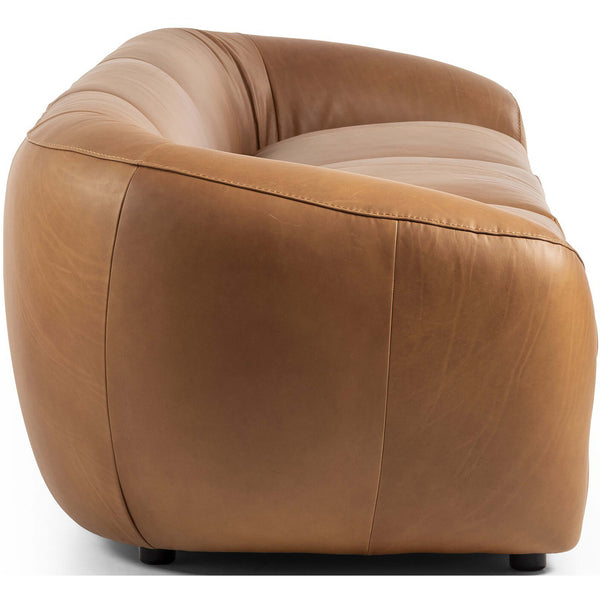 Home Fashion Saldana 3 Piece Leather Sectional Sofa Lorento Cognac By Four Hands