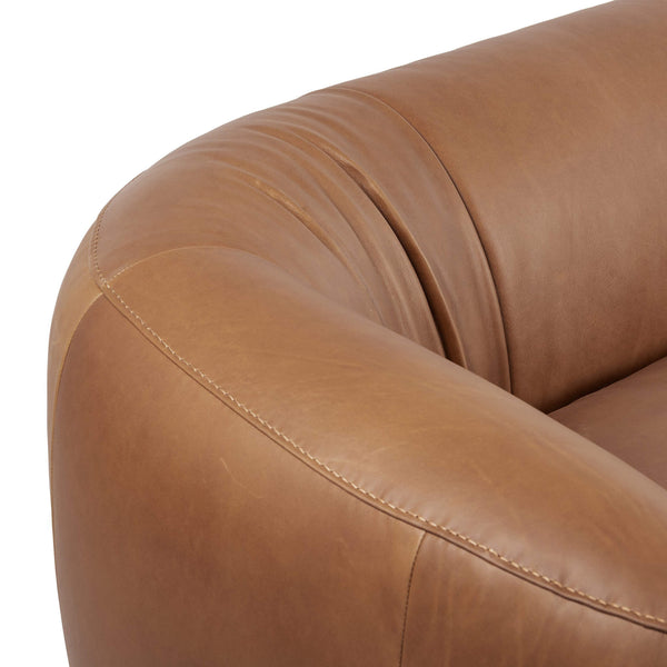 Home Fashion Saldana 3 Piece Leather Sectional Sofa Lorento Cognac By Four Hands