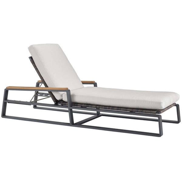 home fashion San Clemente Outdoor Chaise Canvas Natural/Carbon