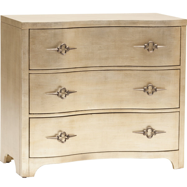 Home Fashion Sanctuary Three-Drawer Shaped-Front Chest