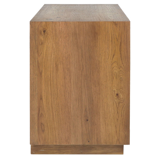 Home Fashion Santa Clara 2 Drawer Nightstand Caramel Brown