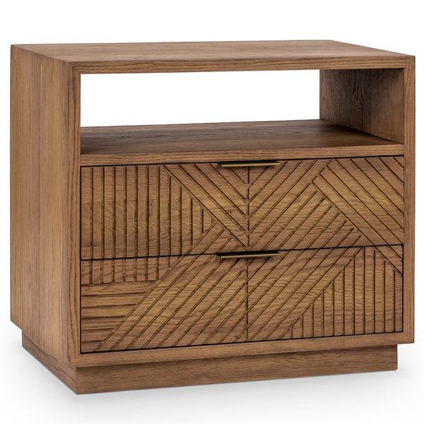 home fashion Santa Clara 2 Drawer Nightstand Caramel Brown