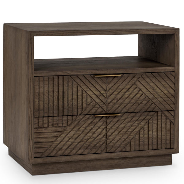 home fashion Santa Clara 2 Drawer Nightstand Toasted Brown