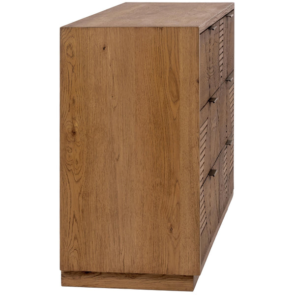 Home Fashion Santa Clara 6 Drawer Dresser Caramel Brown