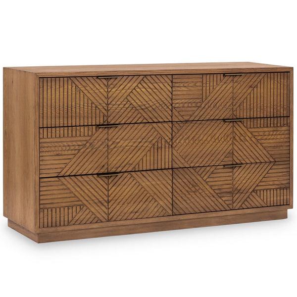 home fashion Santa Clara 6 Drawer Dresser Caramel Brown