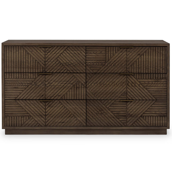 Home Fashion Santa Clara 6 Drawer Dresser Toasted Brown