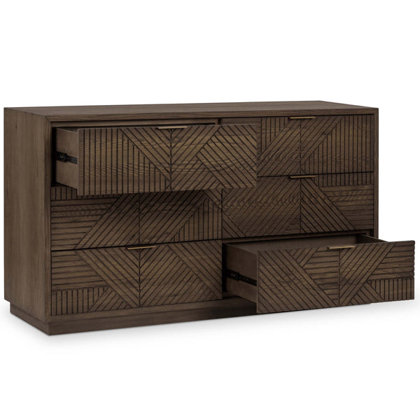Home Fashion Santa Clara 6 Drawer Dresser Toasted Brown
