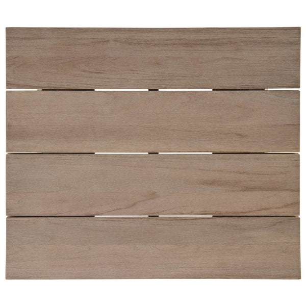 Home Fashion Saratoga Outdoor Rectangular End Table Warm Weathered Teak