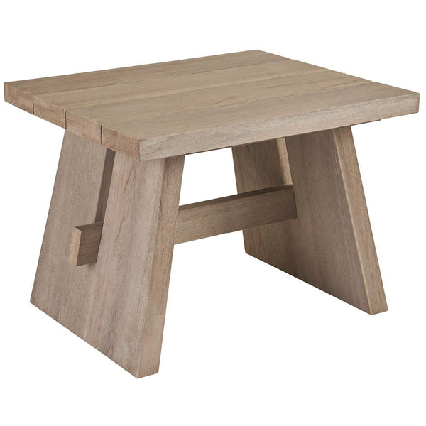 home fashion Saratoga Outdoor Rectangular End Table Warm Weathered Teak