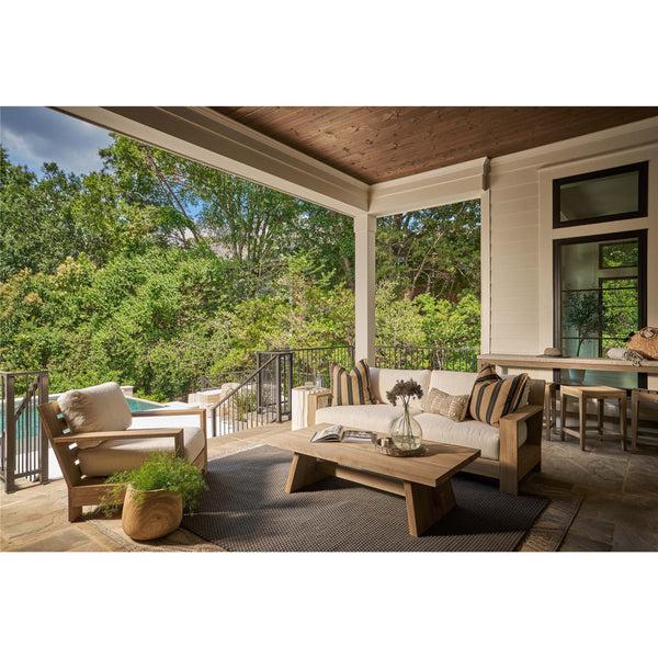 Home Fashion Saratoga Outdoor Sofa Warm Weathered Teak