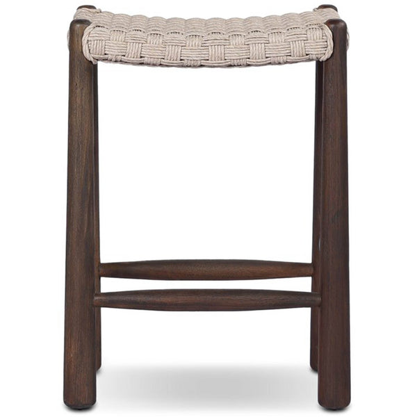 Home Fashion Savio Outdoor Bar & Counter Stool Dark Textured Woven By Amber Lewis X Four Hands